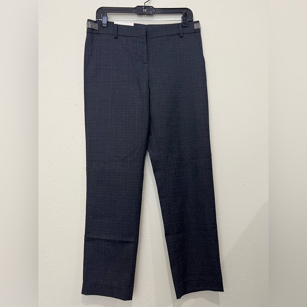 New Eleventy Wool Blend Dress Pants in Dark Grey Size 4